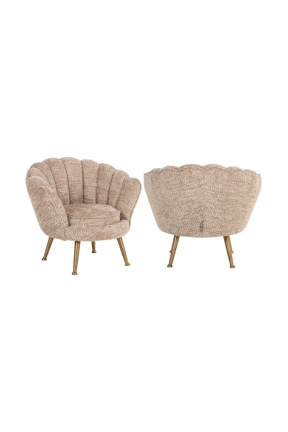 Beige Scalloped Kid's Lounge Chair | Oroa.com