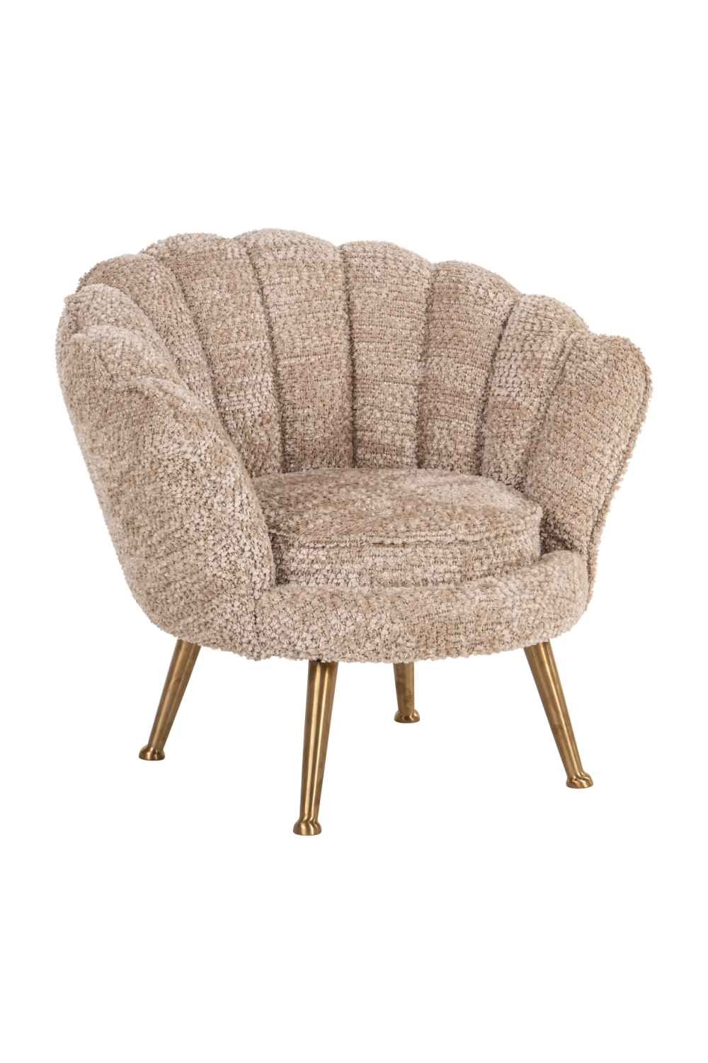 Beige Scalloped Kid's Lounge Chair | Oroa.com