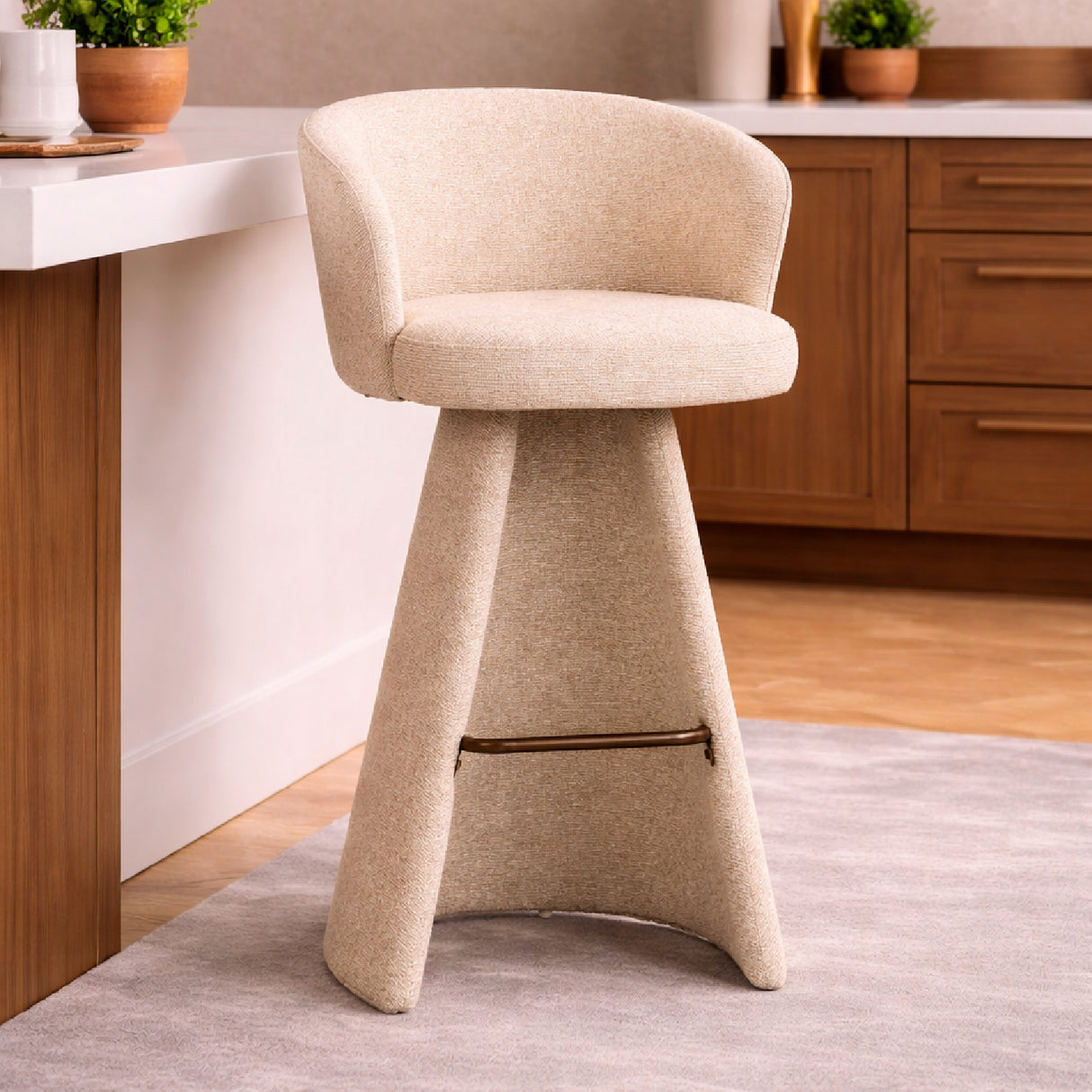 Textured Fabric Bar Stool | Oroa.com
