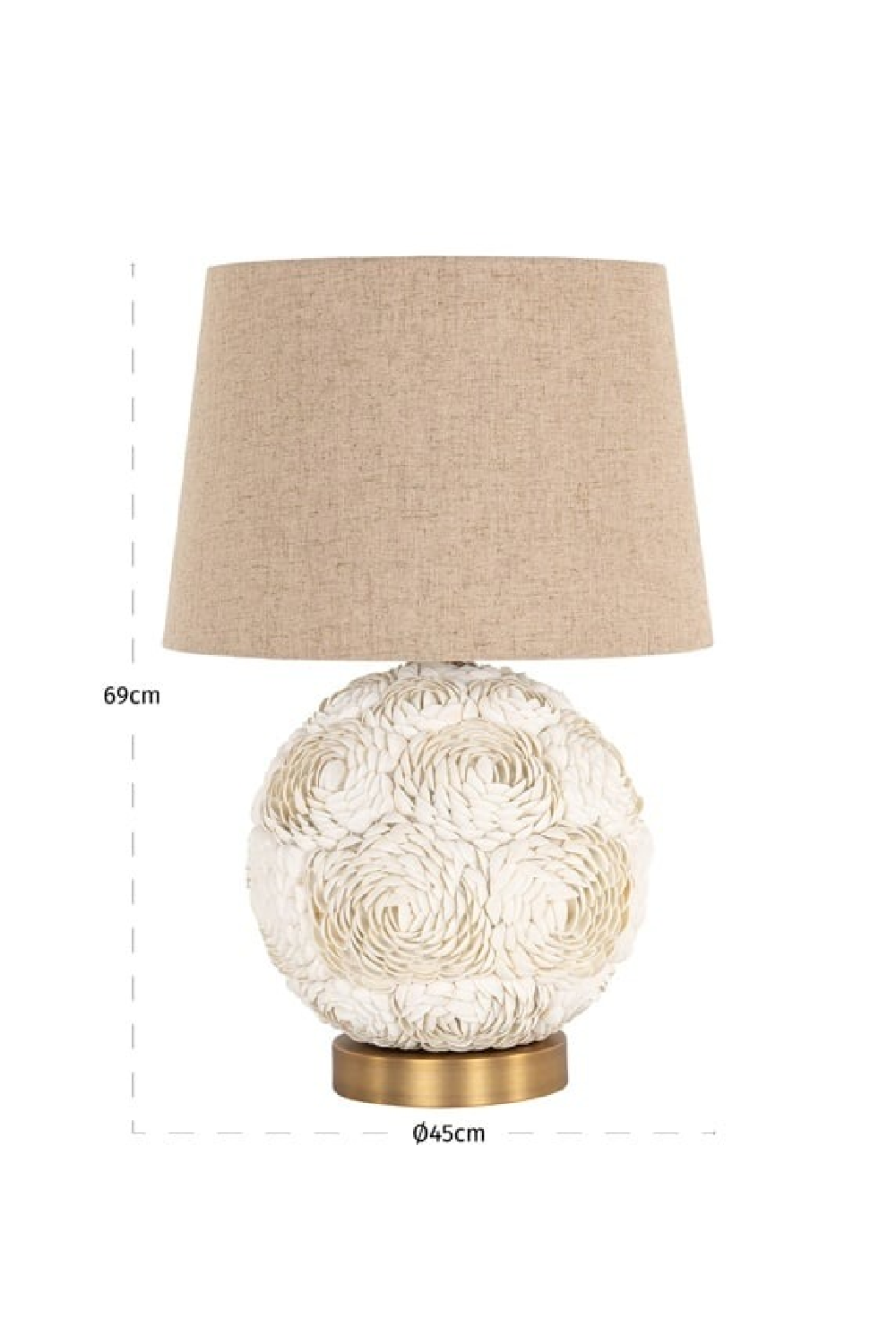 White Shell Table Lamp | Richmond Interiors Jamie | Oroa.com
