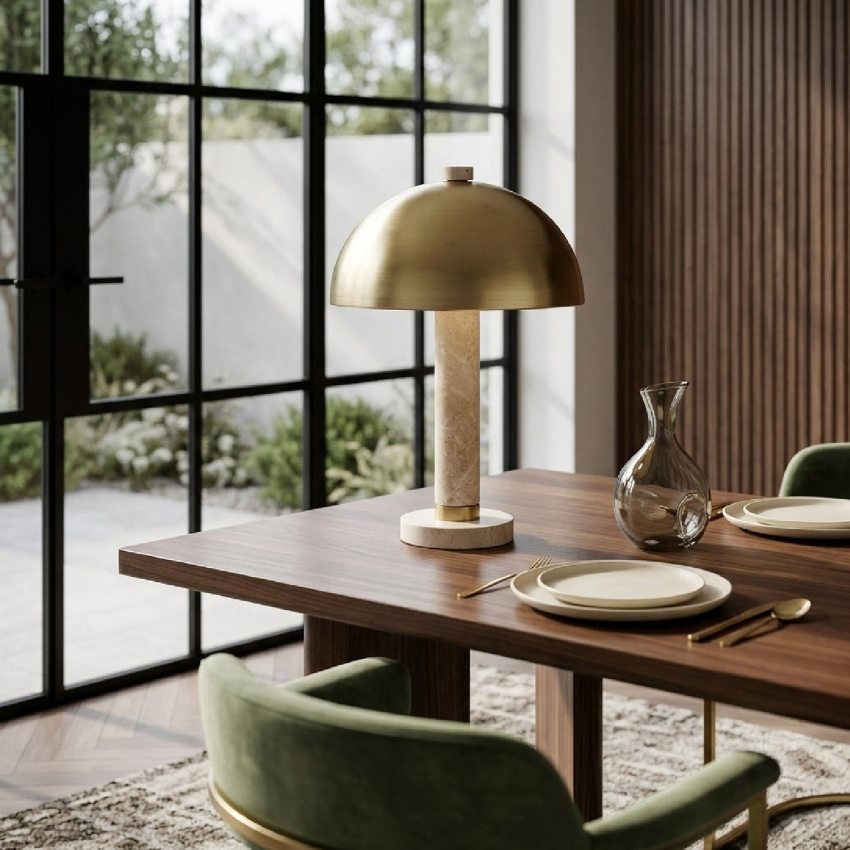 Brushed Gold Dome Table Lamp | Oroa.com