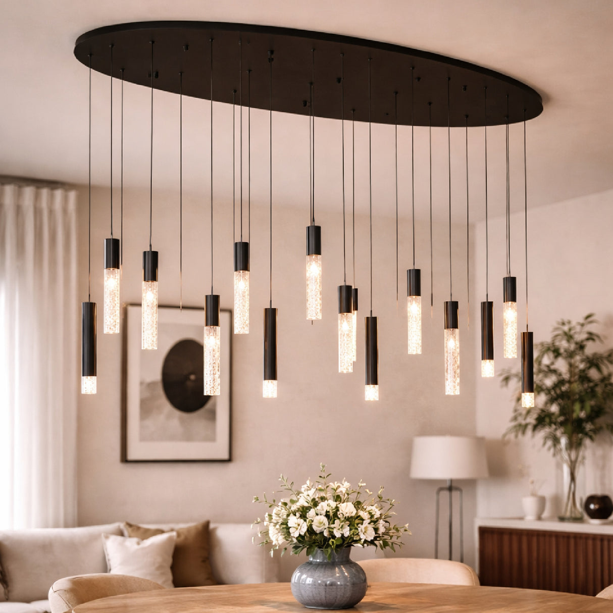 13 Tubular Lamps Chandelier | Oroa.com