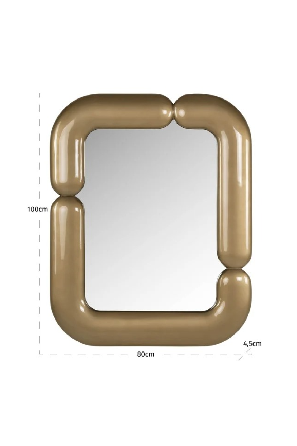 Glossy Gold Mirror | Richmond Interiors Aubry | Oroa.com