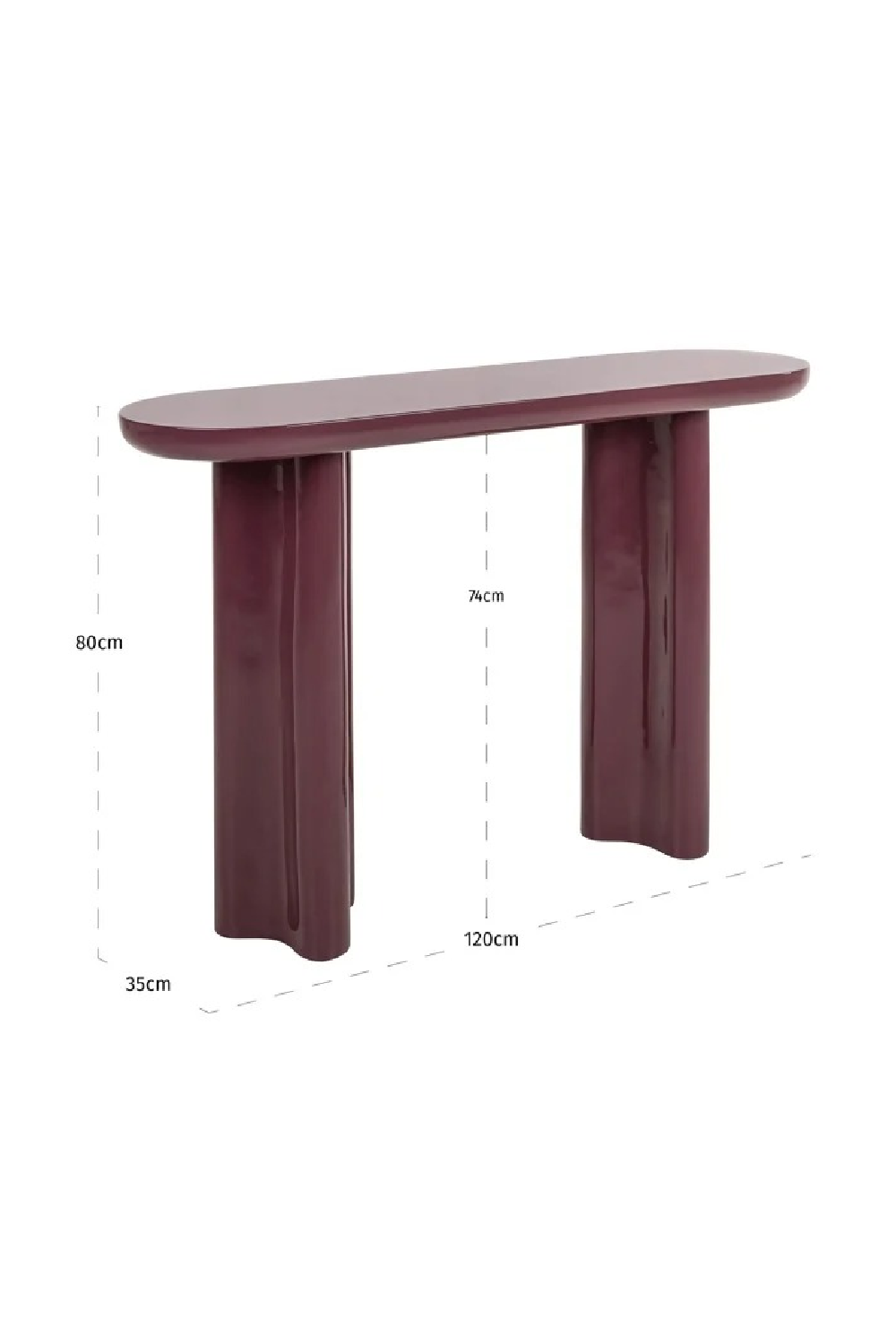 Glossy Fiberglass Console Table | Richmond Interiors Sunny | Oroa.com