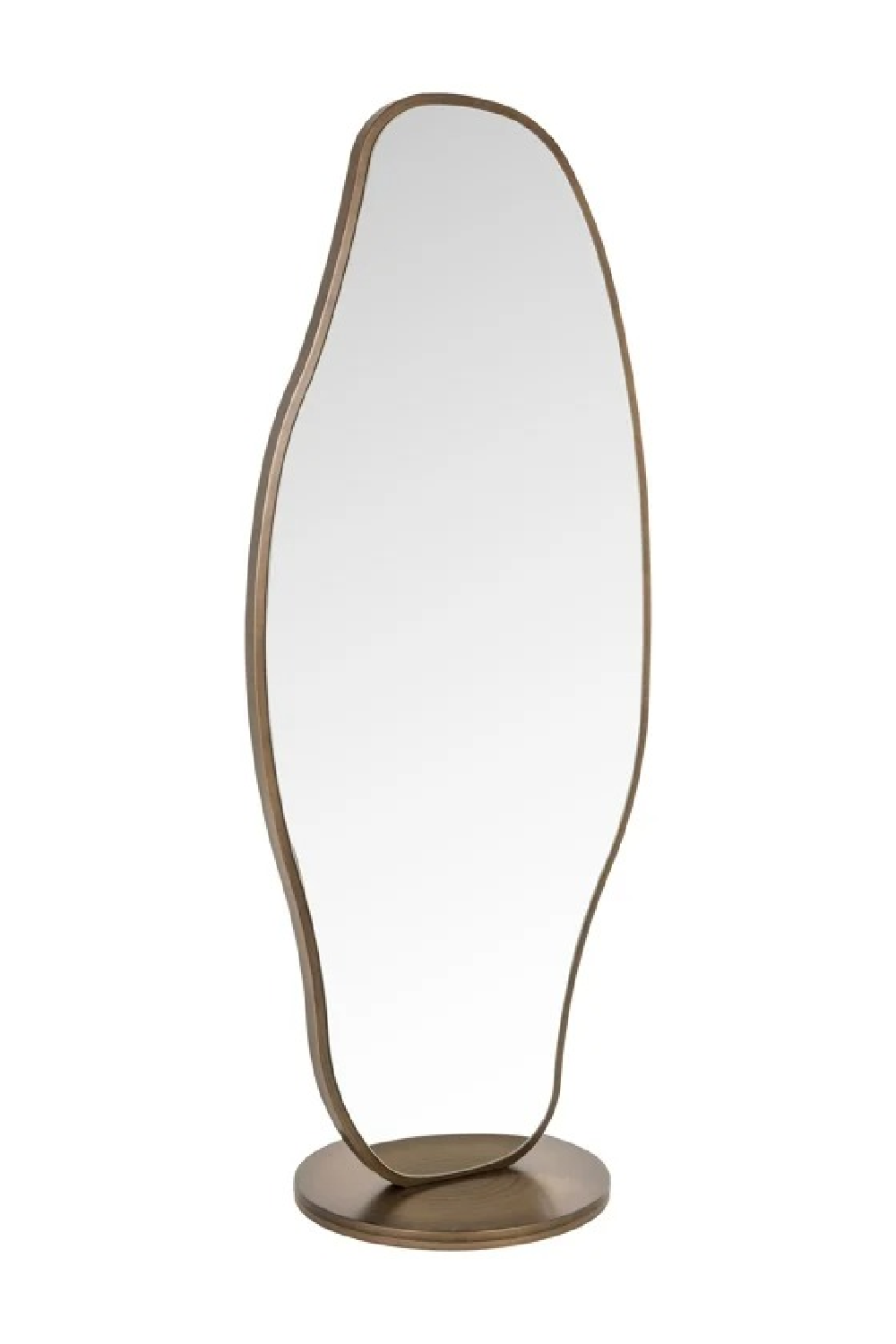 Brushed Gold Organic-Shaped Mirror | Oroa.com