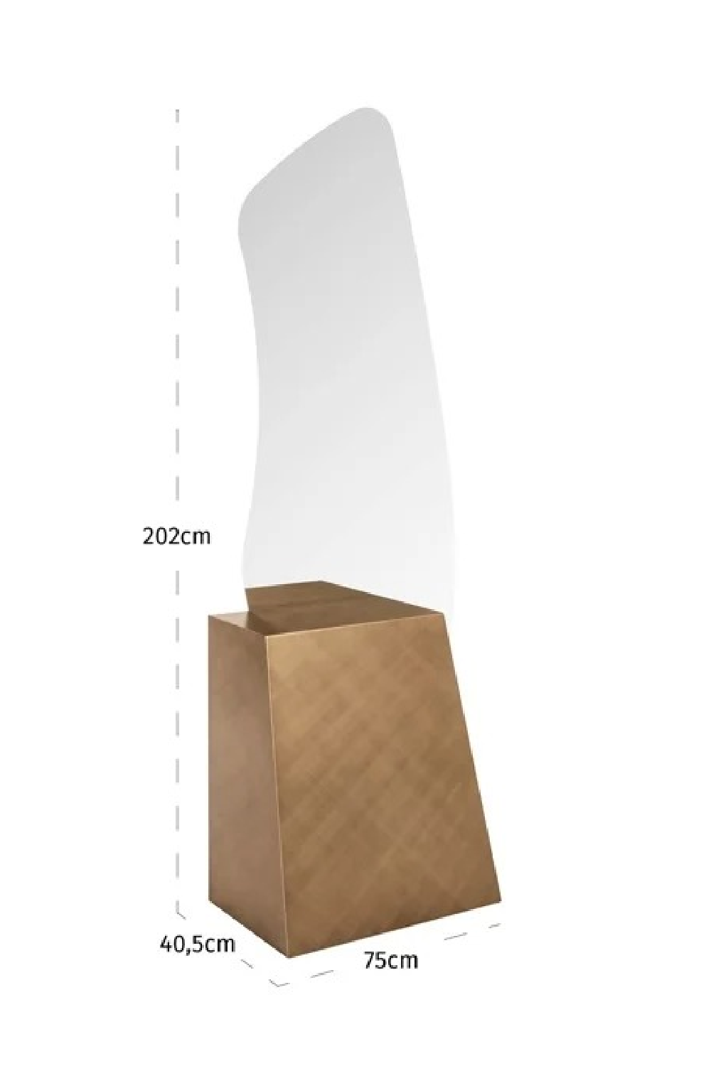 Brushed Gold Base Mirror | Richmond Interiors Mayla | Oroa.com