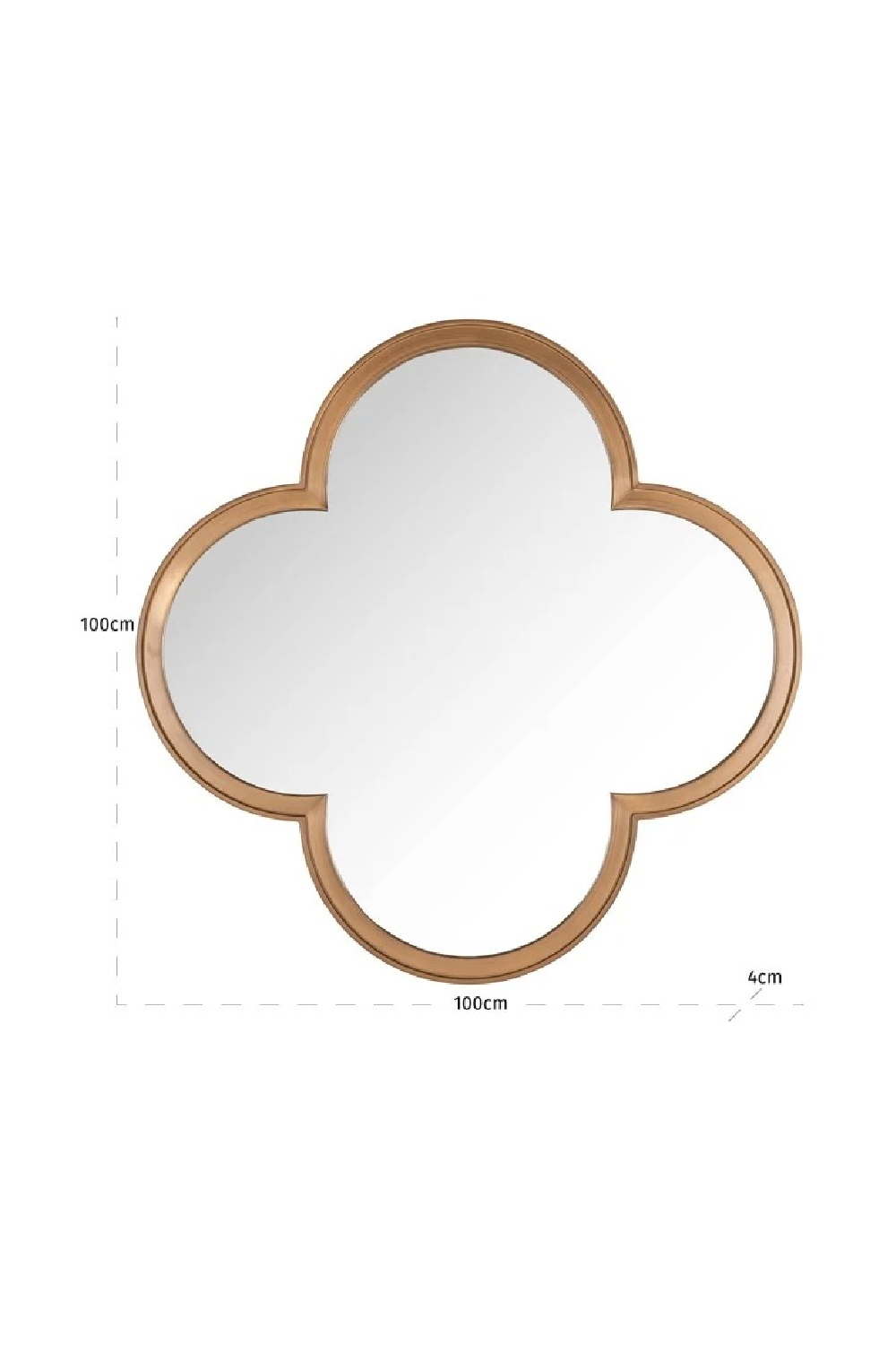 Clover-Shaped Gold Mirror | Richmond Interiors Lowen | Oroa.com