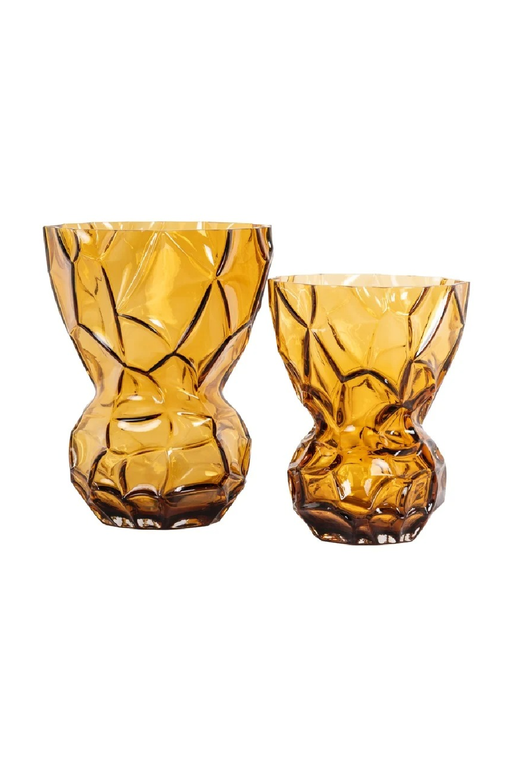 Faceted Amber Glass Vase | Richmond Interiors Mason | Oroa.com