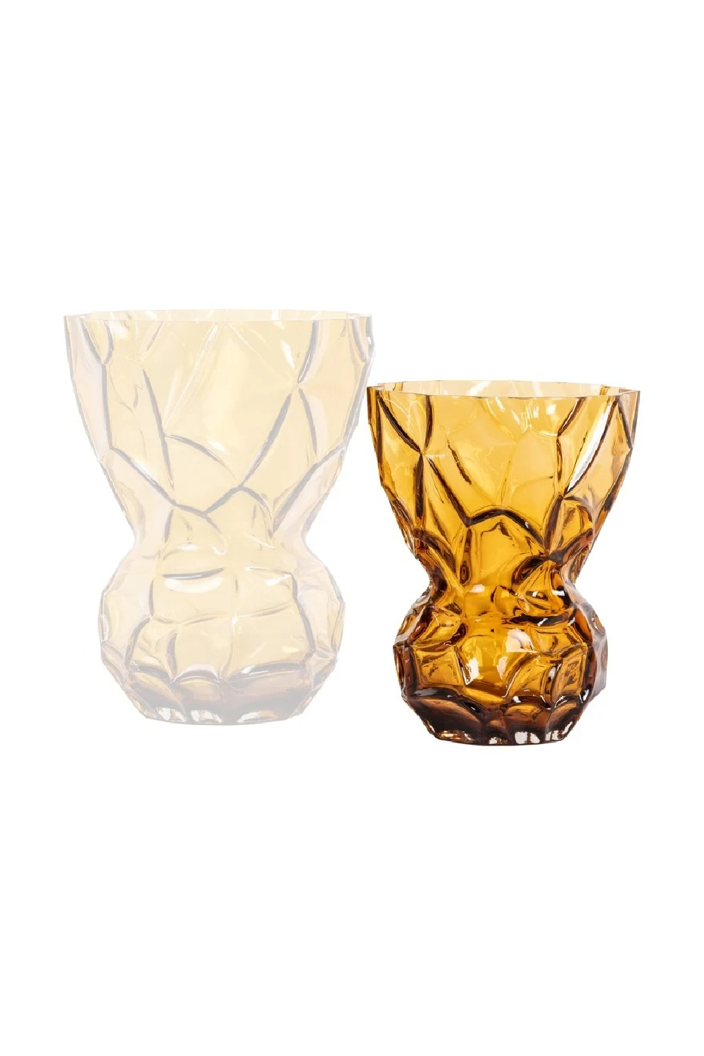Faceted Amber Glass Vase | Richmond Interiors Mason | Oroa.com