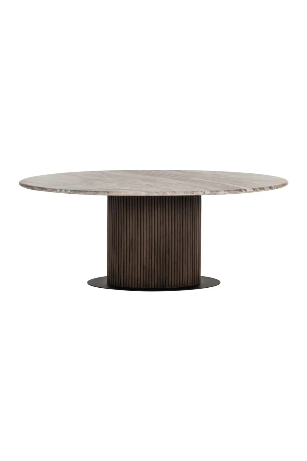 Brown Marble Oval Dining Table | Richmond Interiors Rasford | Oroa.com
