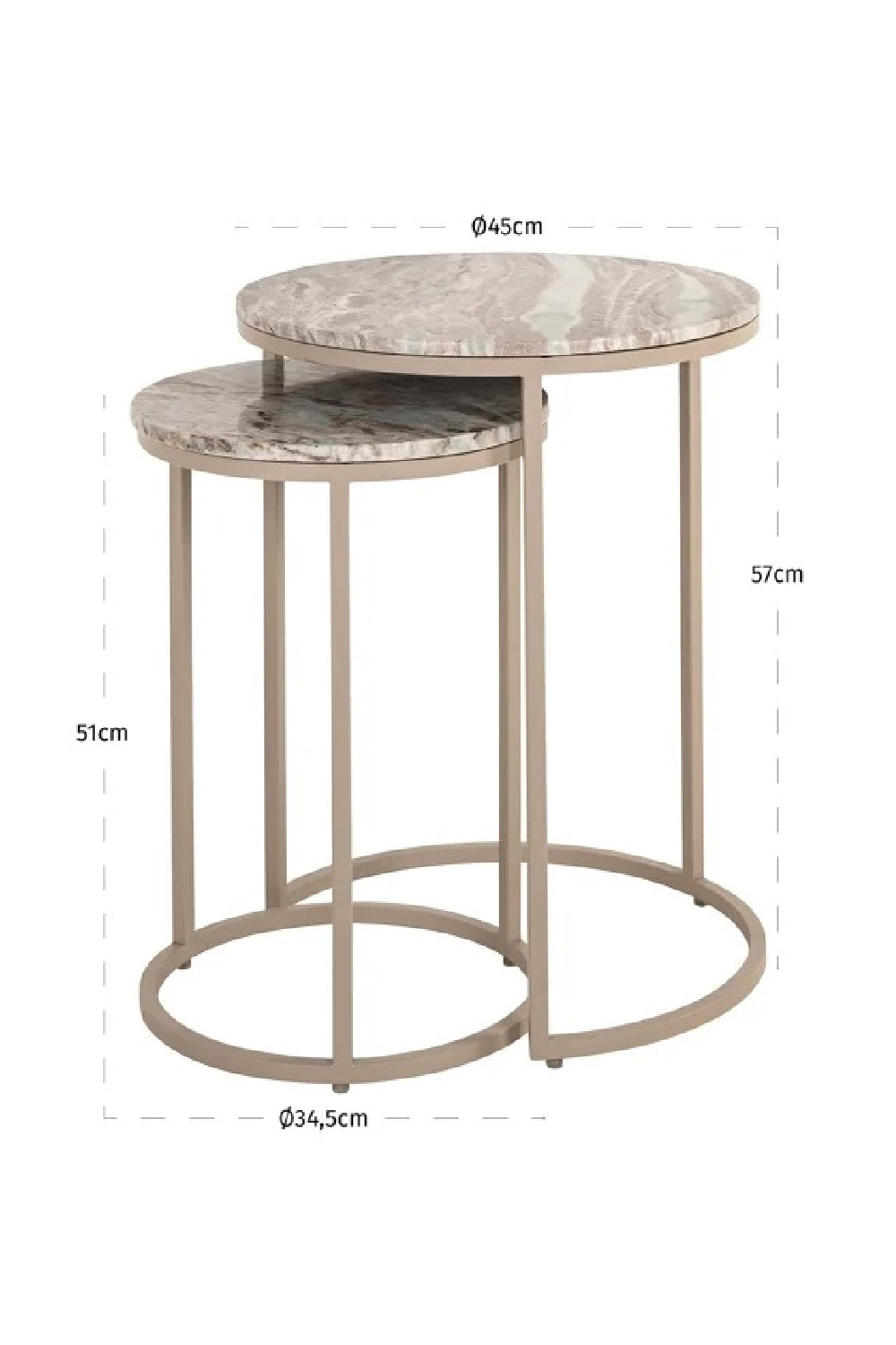 Marble Nested End Tables (2) | Richmond Interiors Fairfax | Oroa.com