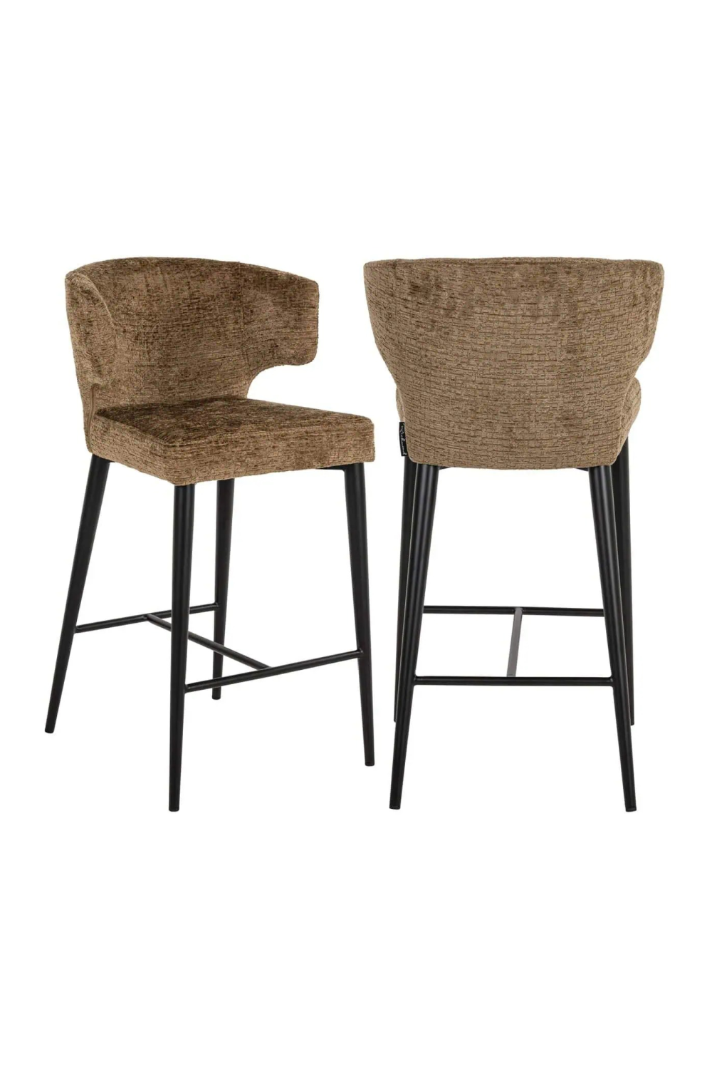 Brown Upholstered Counter Stool | Oroa.com