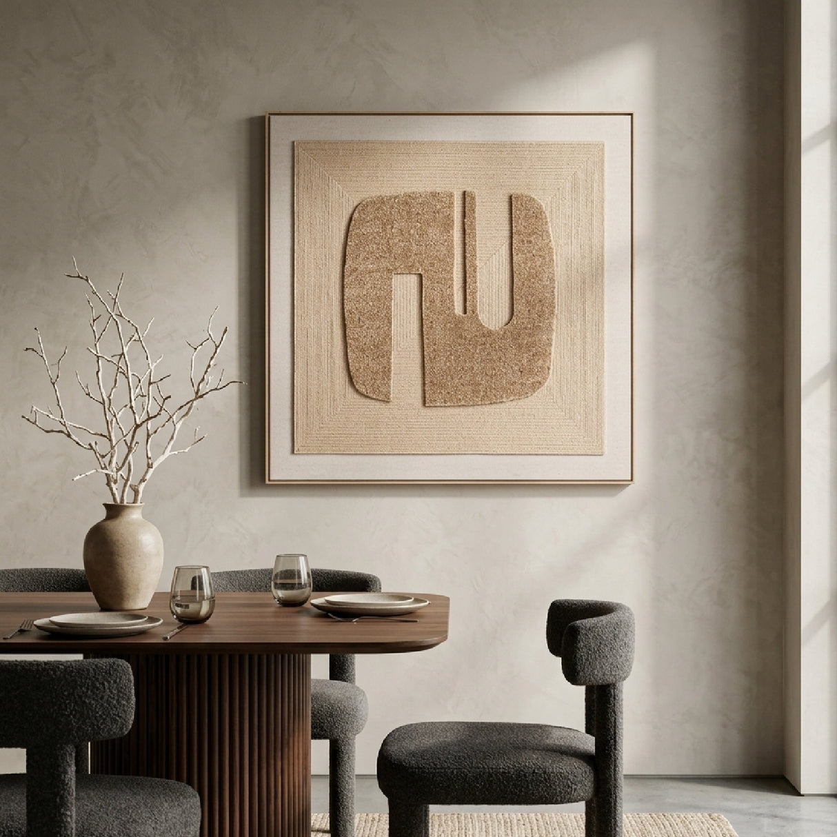 Linen Abstract Wall Art | Oroa.com