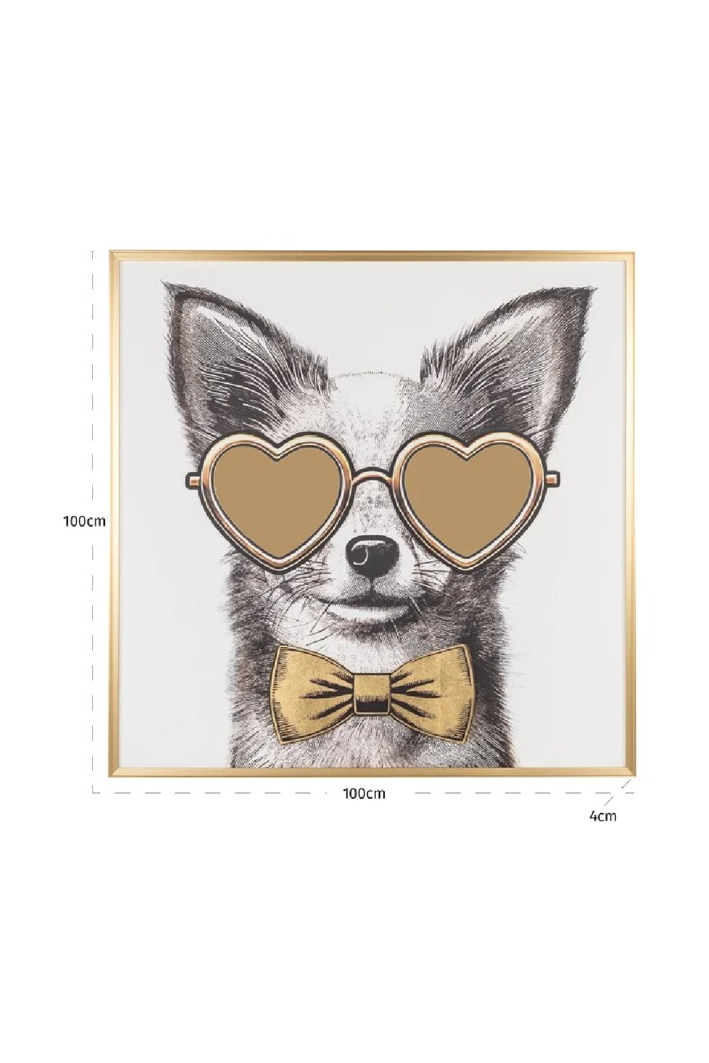 Bespectacled Dog Wall Art | Richmond Interiors Bodhy | Oroa.com