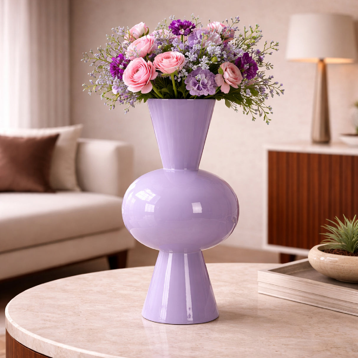 Purple Double Conical Sphere Vase | Oroa.com