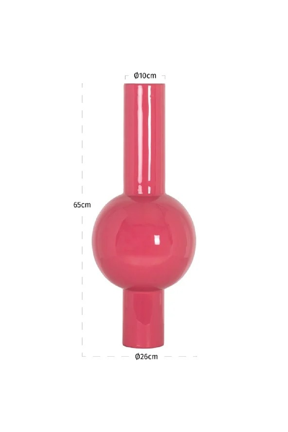 Pink Tubular Enamel Vase | Richmond Interiors Noura | Oroa.com