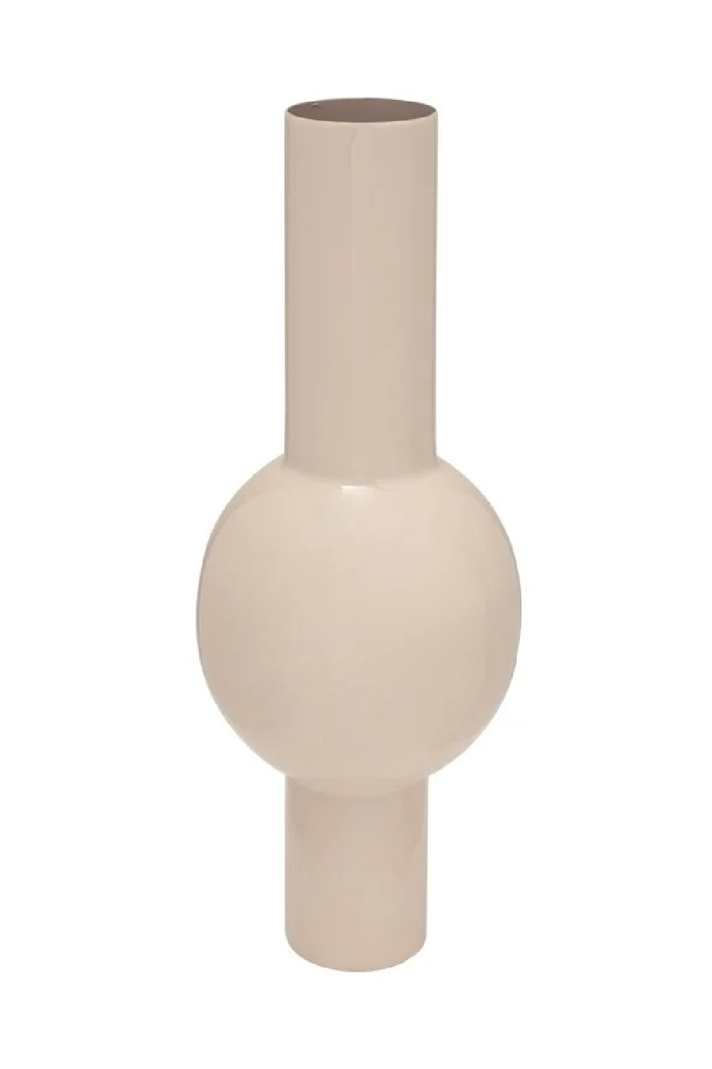 White Tubular Enamel Vase | Oroa.com