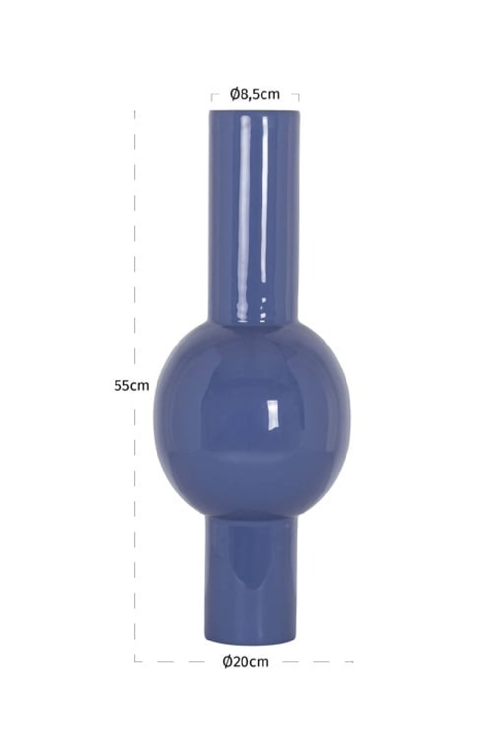 Blue Tubular Enamel Vase | Richmond Interiors Novar | Oroa.com