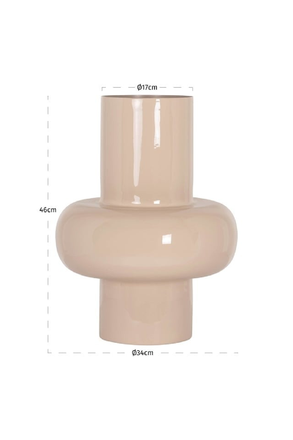 Modern European furniture - Cream Enamel Vase - www.oroa.com | Oroa.com