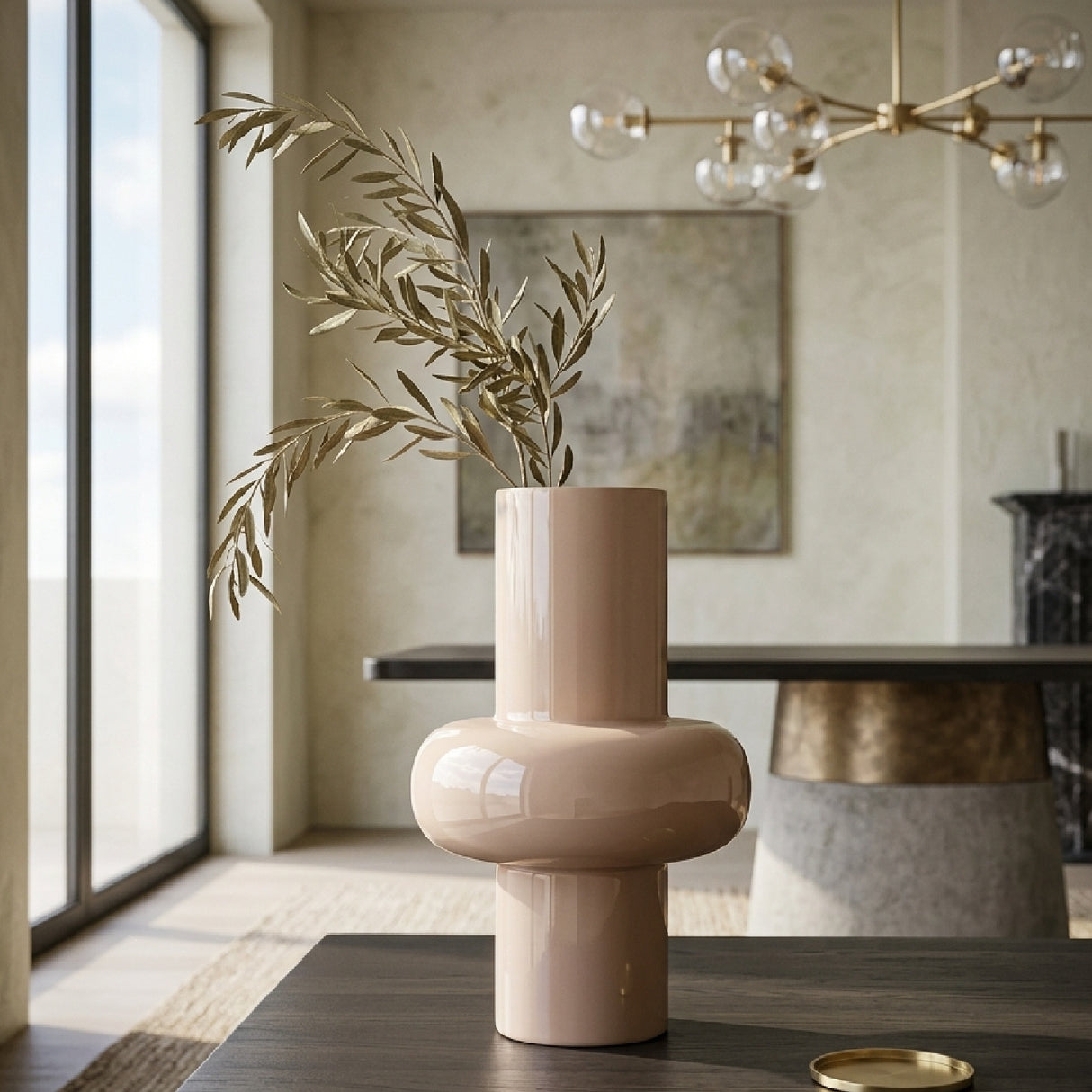 Modern European furniture - Cream Enamel Vase - www.oroa.com | Oroa.com