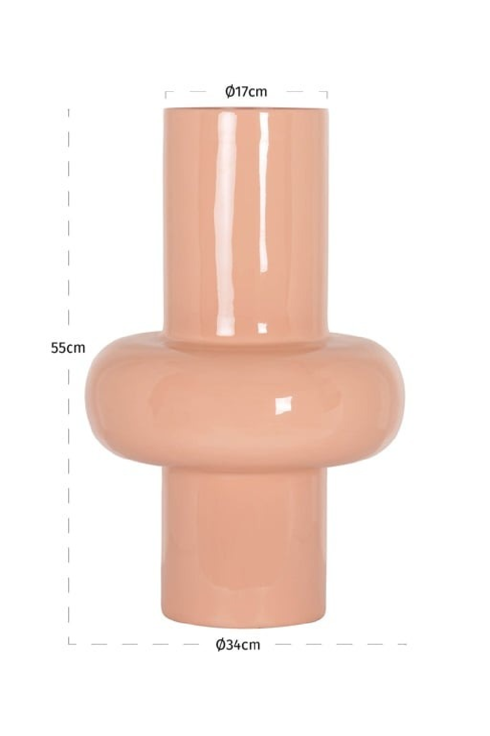 Salmon Pink Vase | Oroa.com