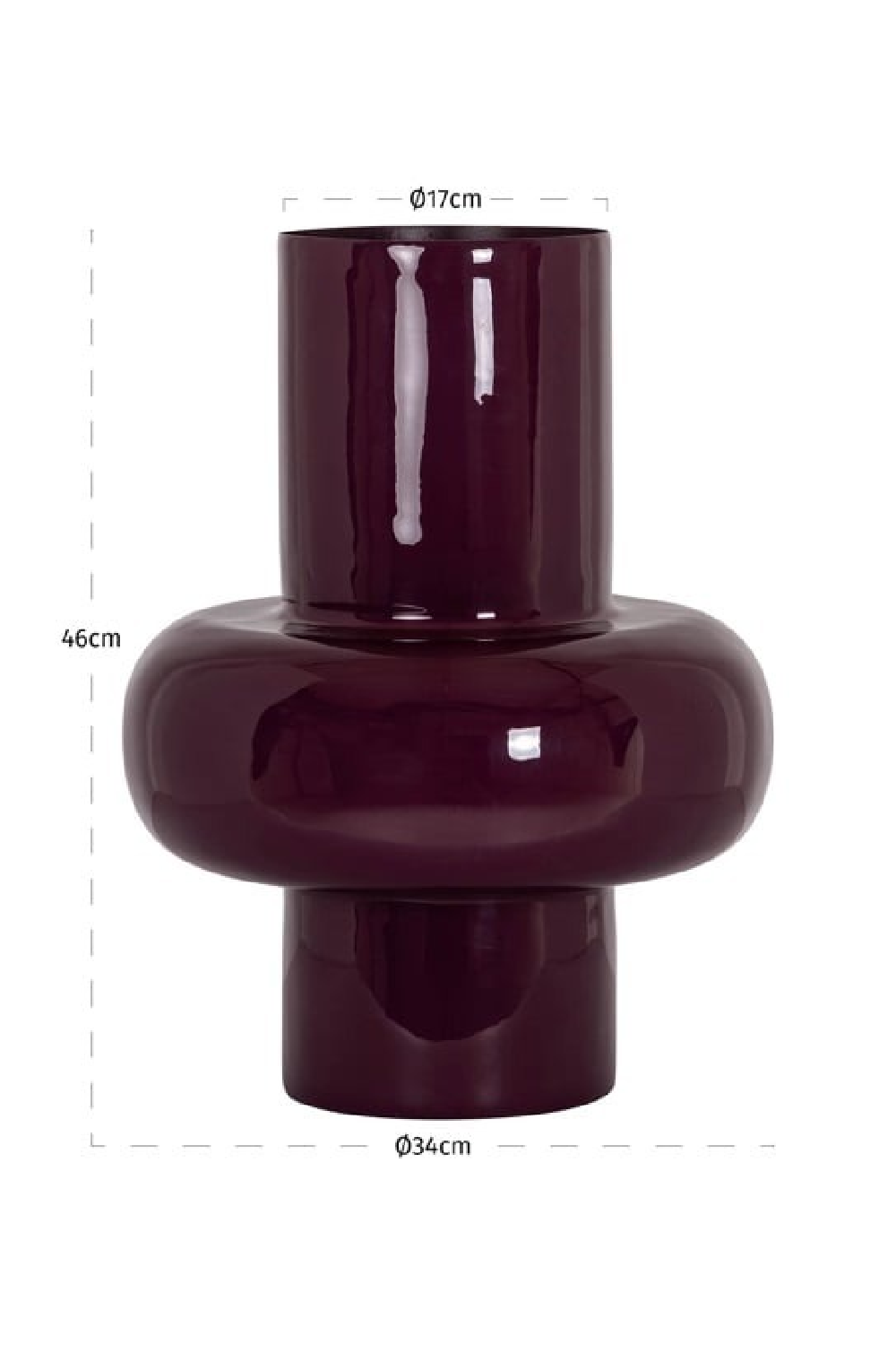 Glossy Burgundy Vase | Oroa.com