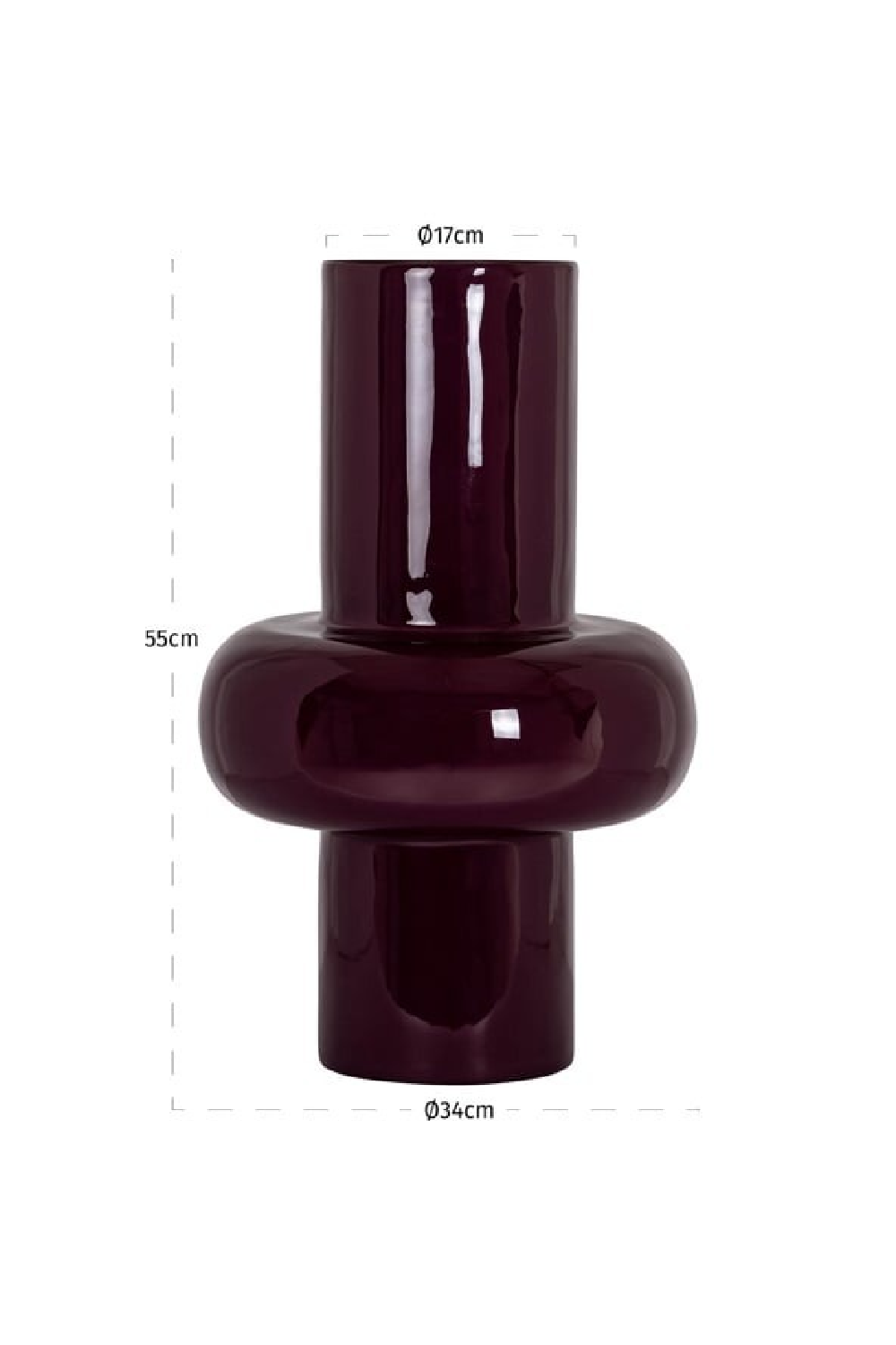 Glossy Burgundy Vase | Oroa.com