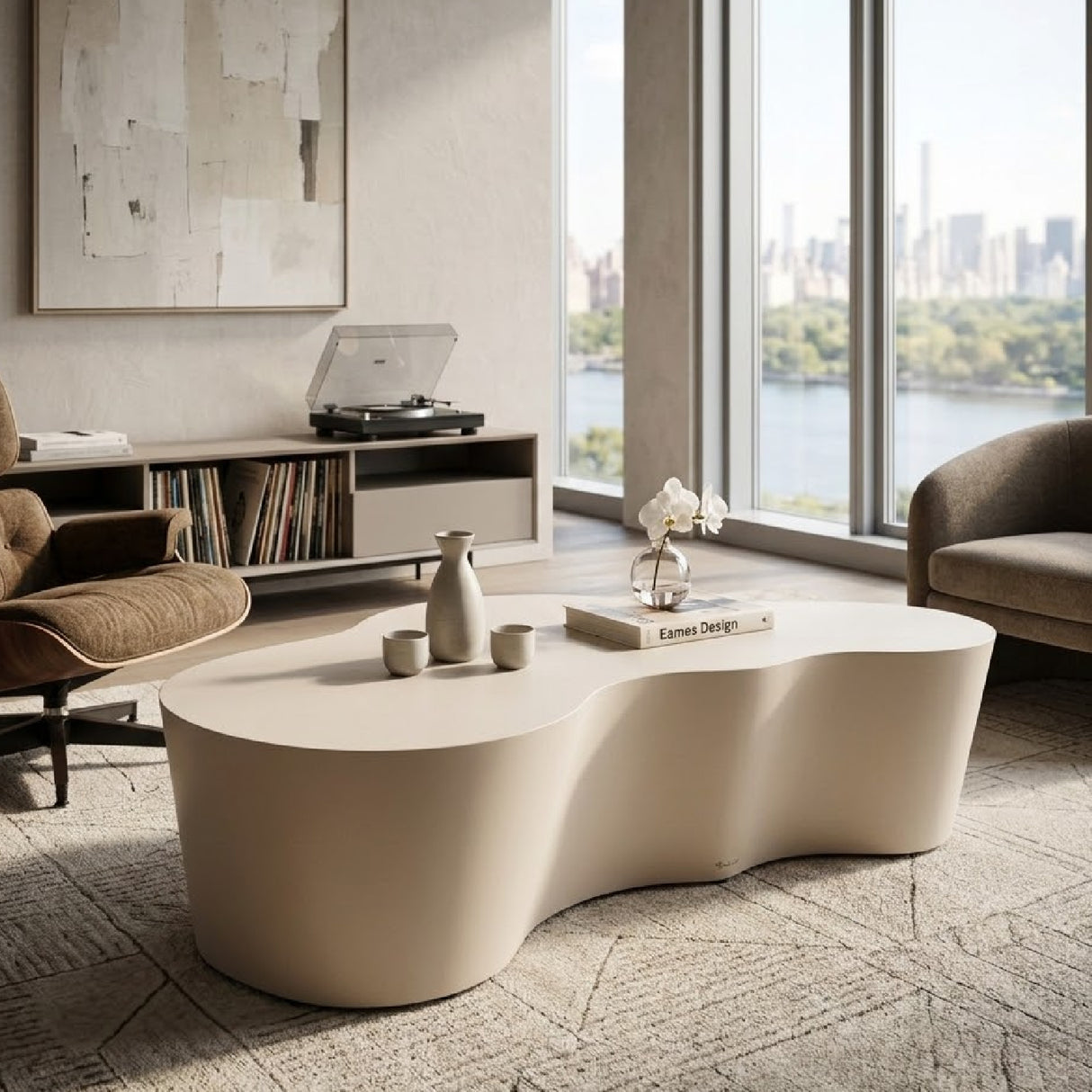 White Organic Indoor/Outdoor Coffee Table | Oroa.com