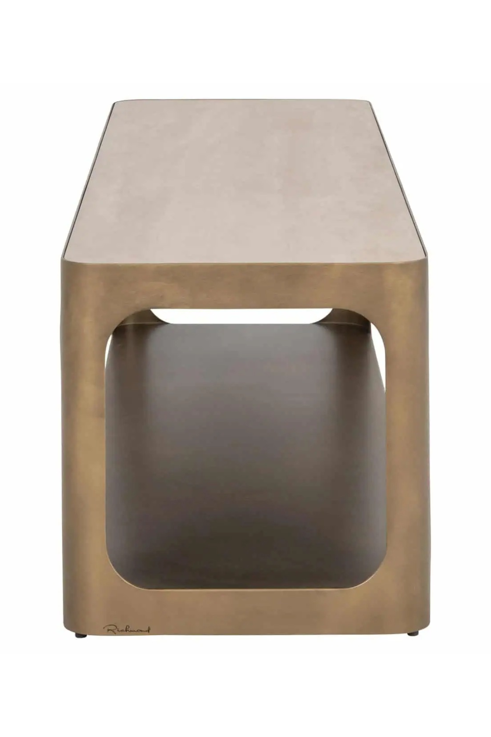 Iron Framed Open TV Cabinet | Richmond Interiors Claridge | Oroa.com