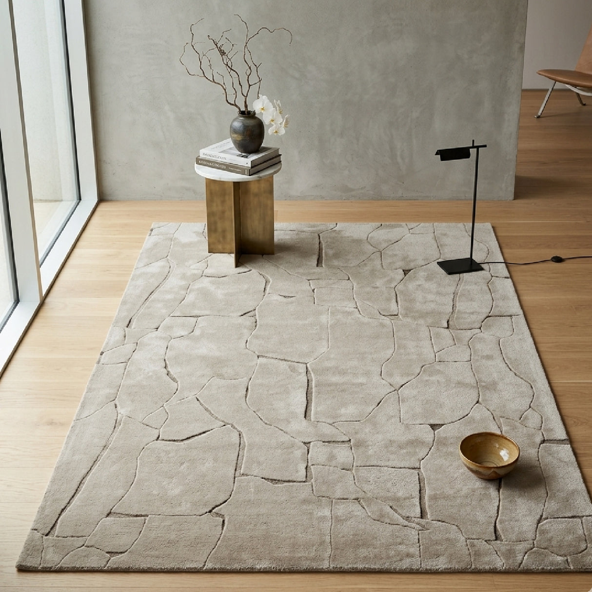 Brown Wool Blend Carpet | Oroa.com