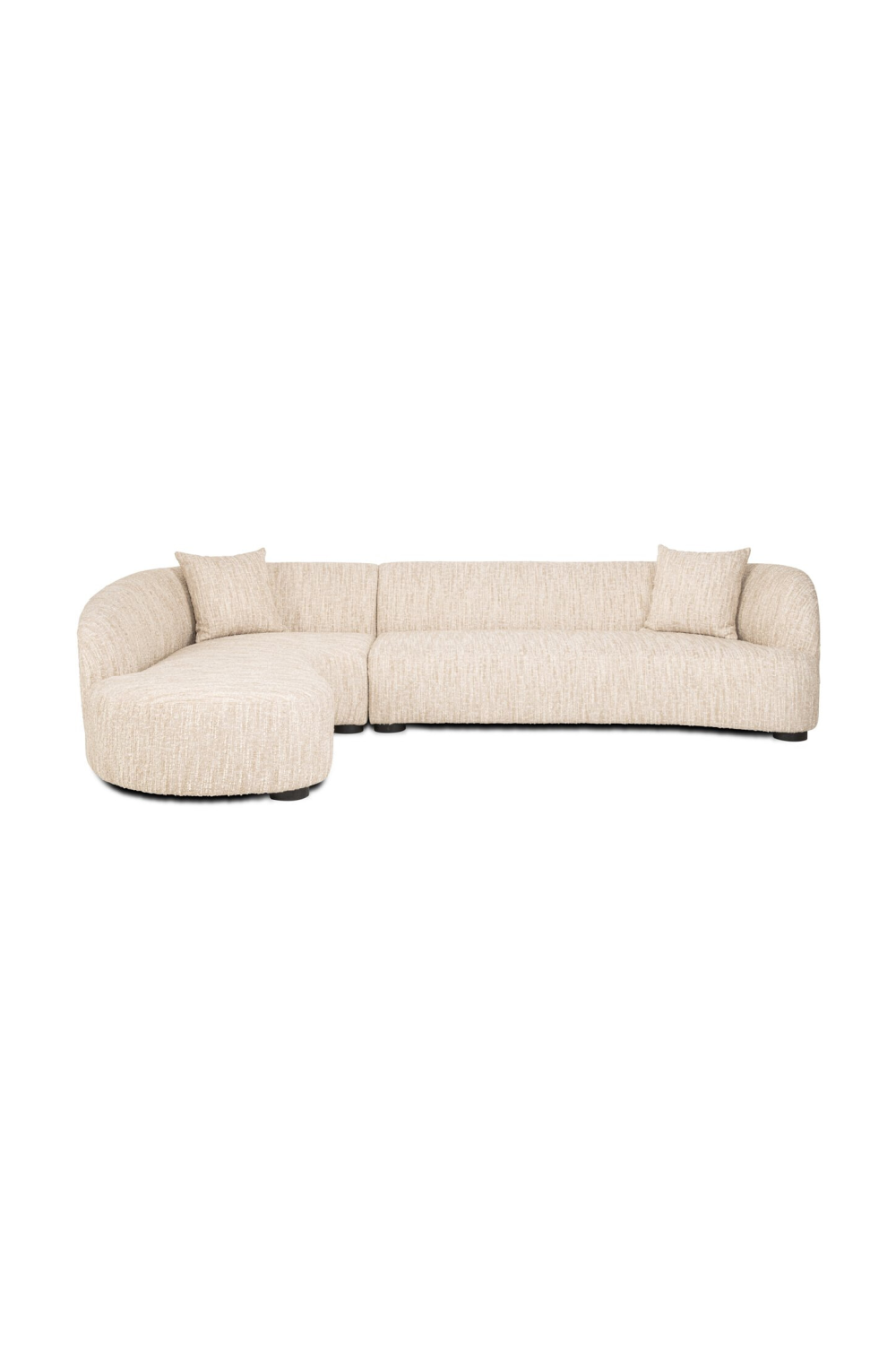 Beige Curved Lounge Sofa | Oroa.com