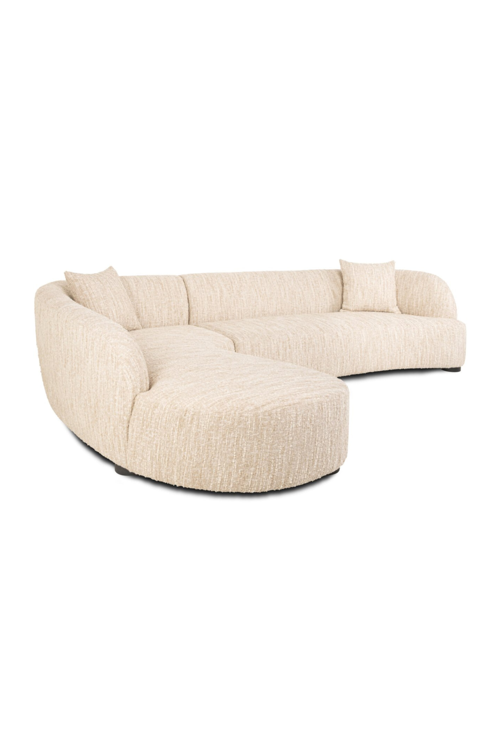 Beige Curved Lounge Sofa | Oroa.com