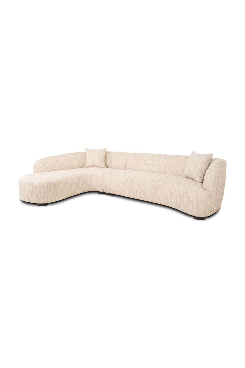 Beige Curved Lounge Sofa | Oroa.com