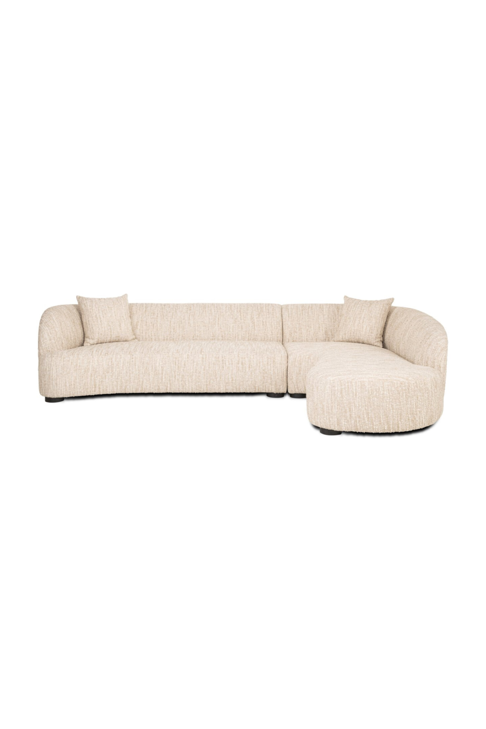 Beige Curved Lounge Sofa | Richmond Interiors Pandora | Oroa.com