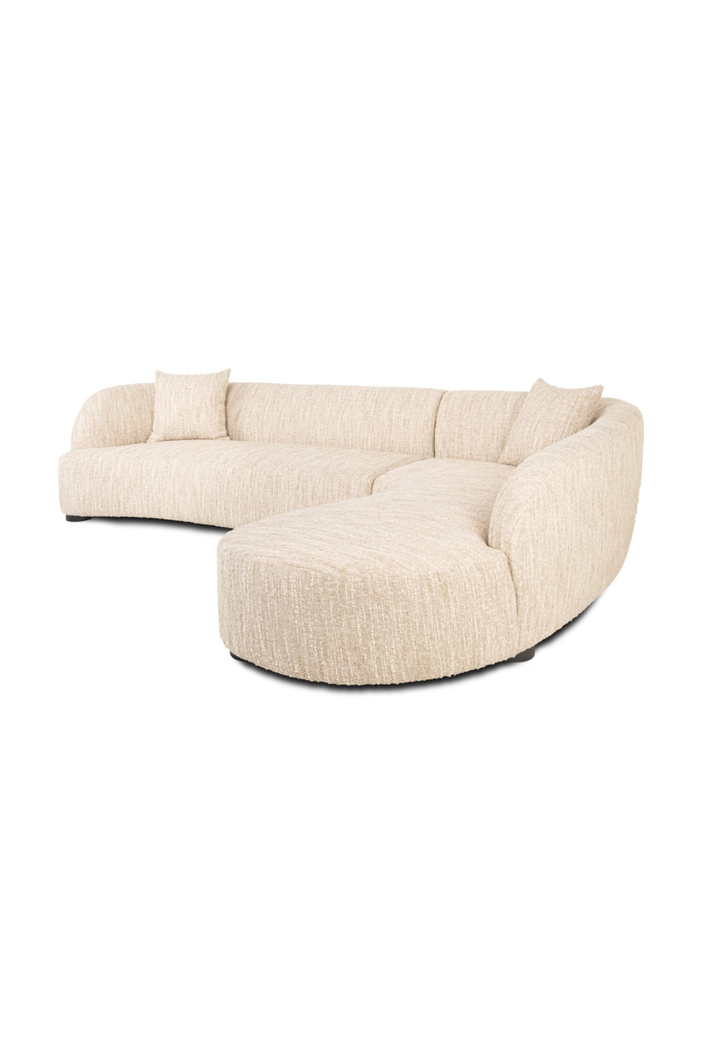 Beige Curved Lounge Sofa | Oroa.com
