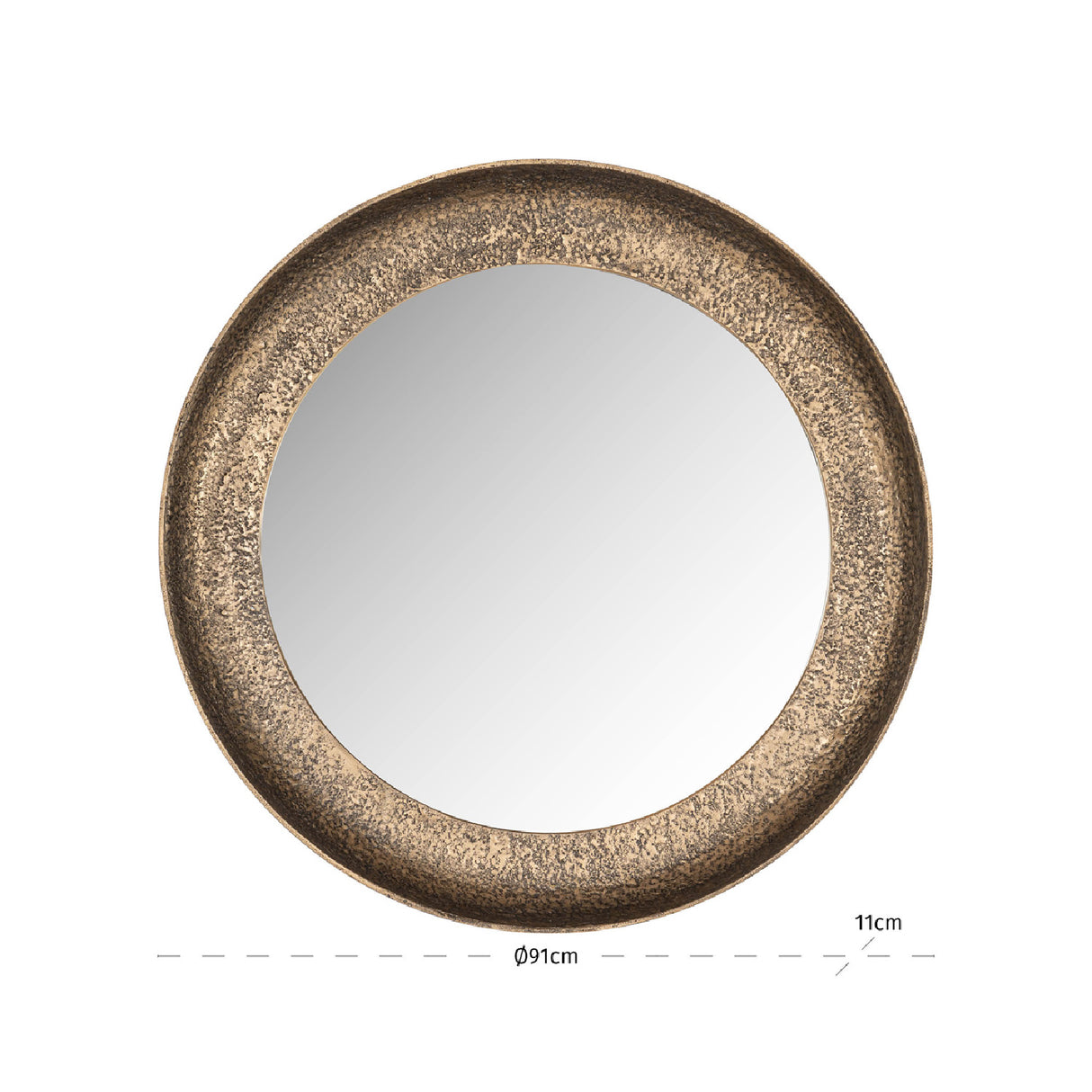Aged Gold Round Mirror | Oroa.com