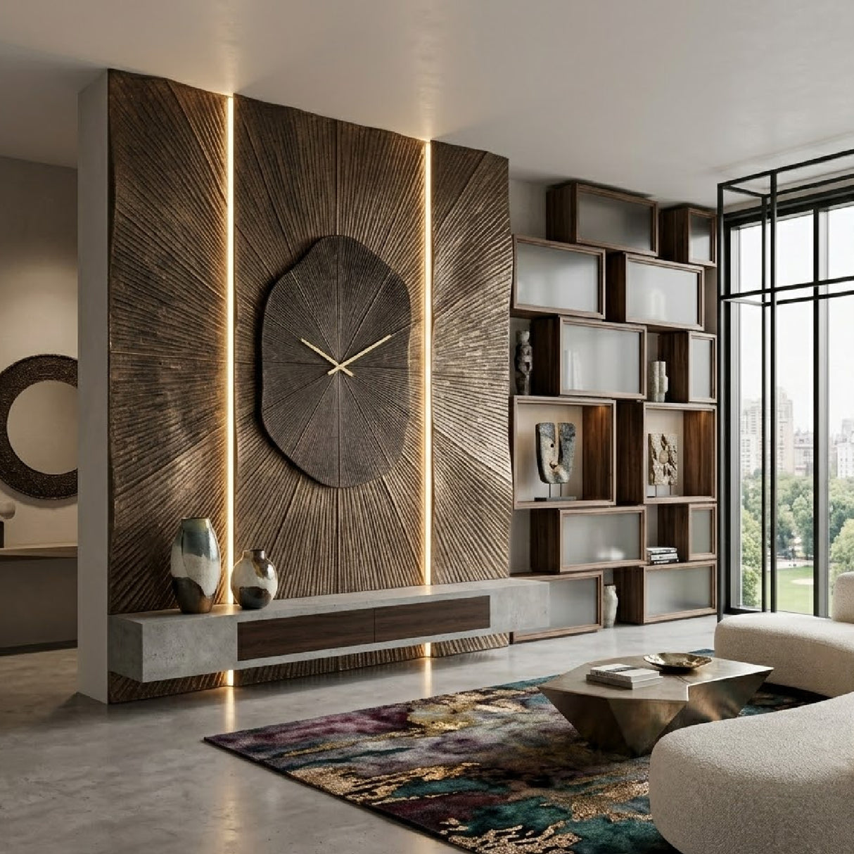 Modern European furniture - Bronze Freeform Clock - www.oroa.com | Oroa.com