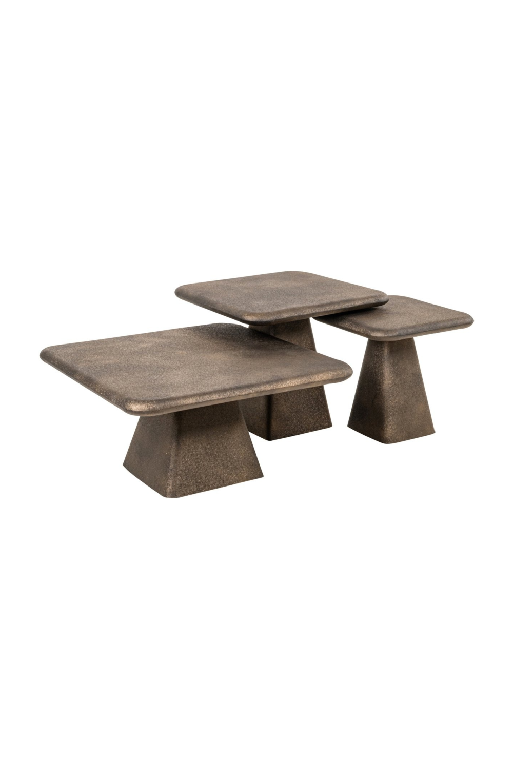 Gold Square Coffee Tables (3) | Richmond Interiors Marlie | Oroa.com