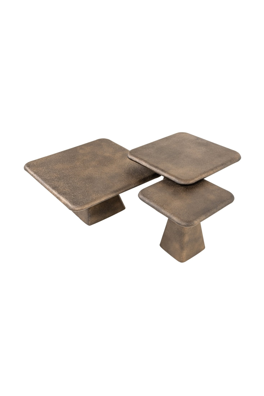 Gold Square Coffee Tables (3) | Richmond Interiors Marlie | Oroa.com