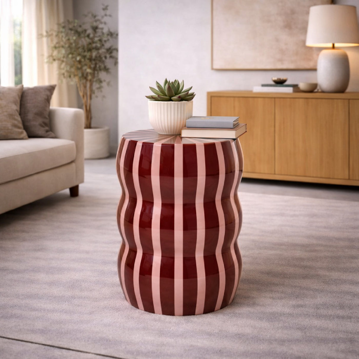 Stripes Iron Side Table | Oroa.com