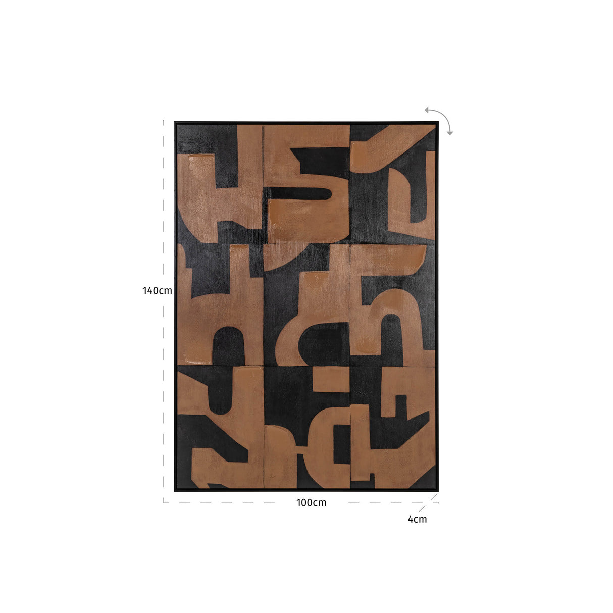 Brown Abstract Wall Art | Oroa.com