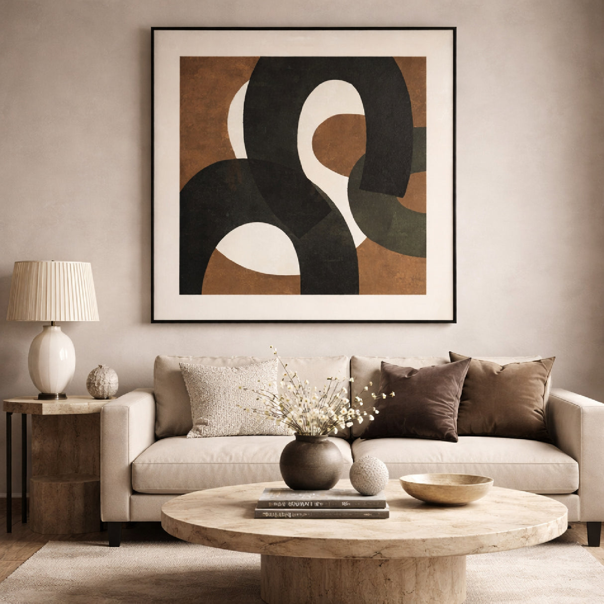 Brown Modern Minimalist Wall Art | Oroa.com
