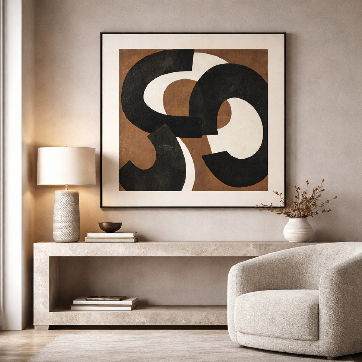 Brown Modern Minimalist Wall Art | Oroa.com