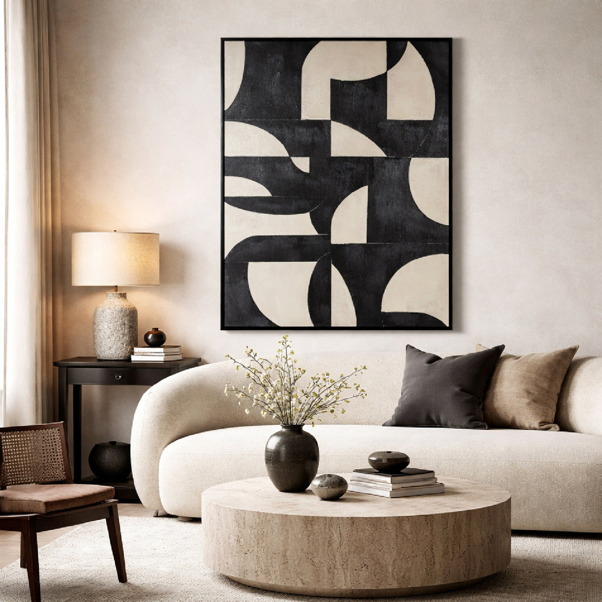 Black Geometrical Pattern Wall Art | Oroa.com