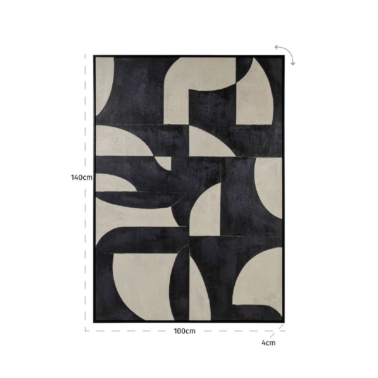 Black Geometrical Pattern Wall Art | Oroa.com