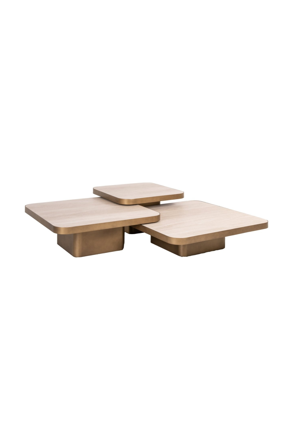 Glass/Ceramic Coffee Table Set (3) | Richmond Interiors Cumulus | Oroa.com