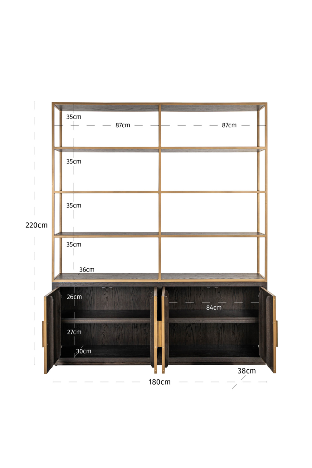 Brown Oak Wall Cabinet | Richmond Interiors Carter | Oroa.com