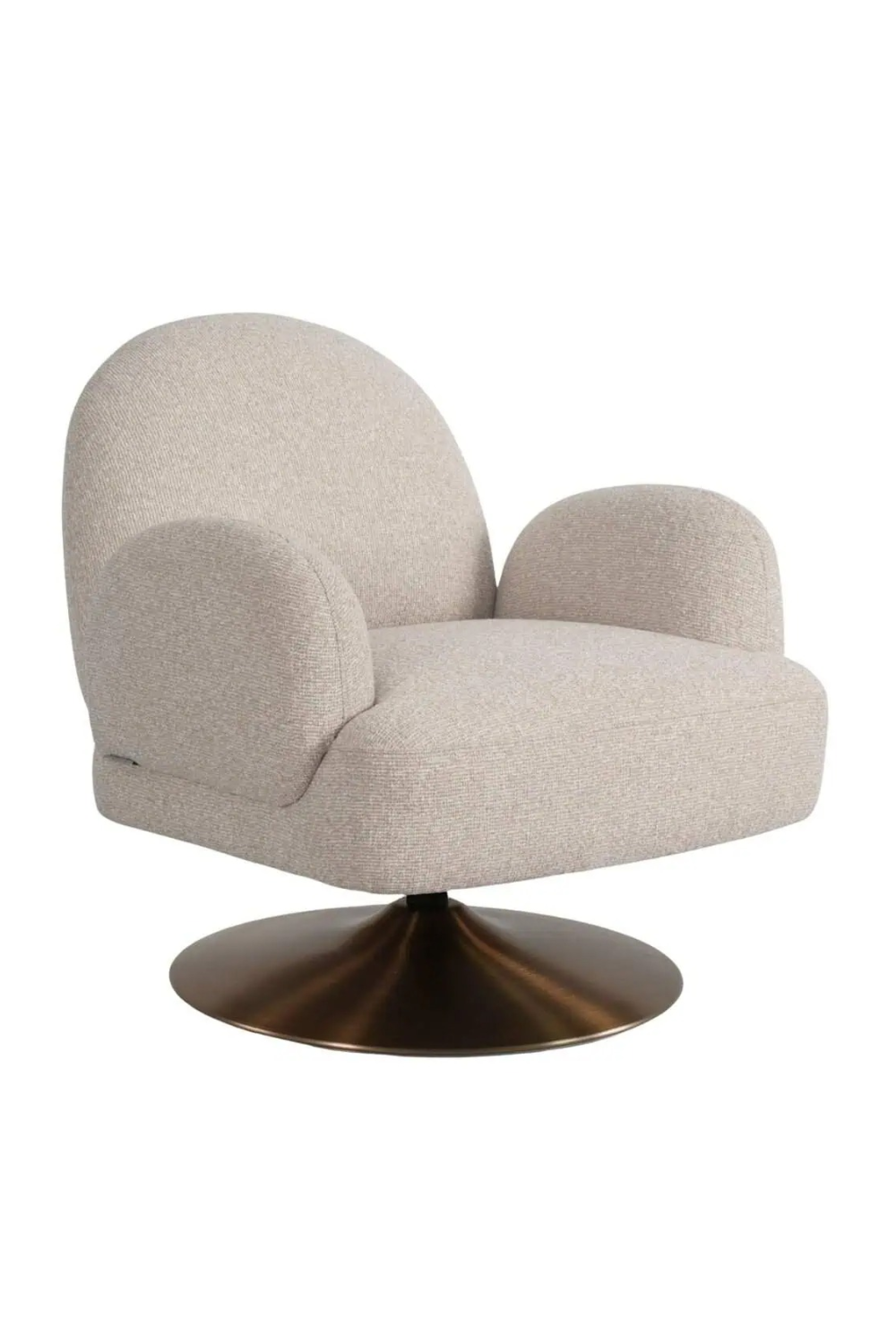 Light Gray Swivel Lounge Armchair | Richmond Interiors Kagney | Oroa.com