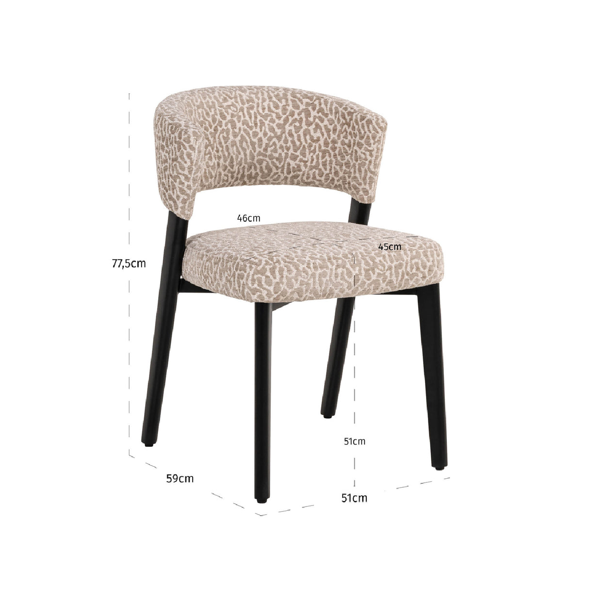 Curved Back Dining Chair | Oroa.com