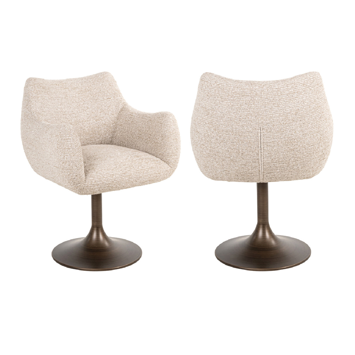 Modern European furniture - Upholstered Dining Swivel Chair - www.oroa.com | Oroa.com